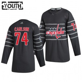 Barn NHL Washington Capitals Tröjor John Carlson 74 Grå Adidas 2020 All-Star Authentic